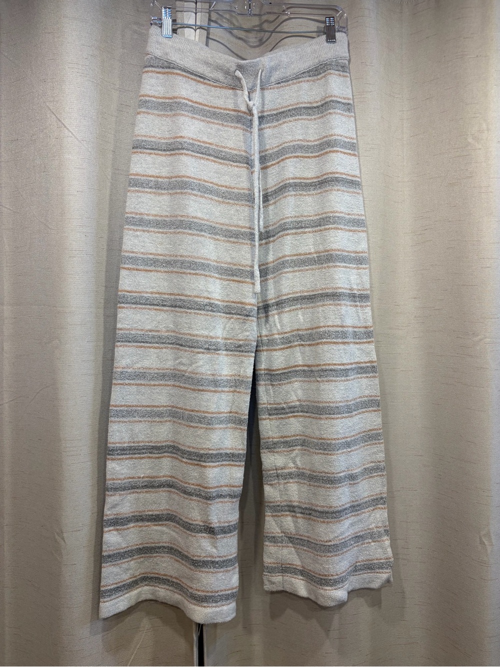 Hem & Thread Neutral Stripe Knit Lounge Pants